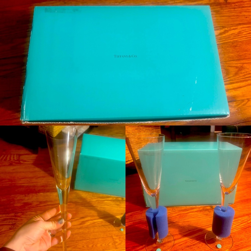 NEW Tiffany & Co Trumpet Champagne Flutes